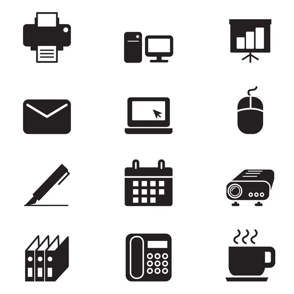 Silhouette Business office tools icon set