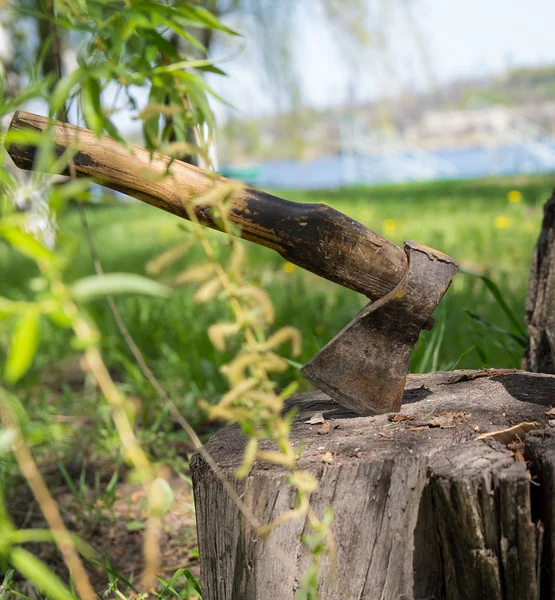 Axe in a stump