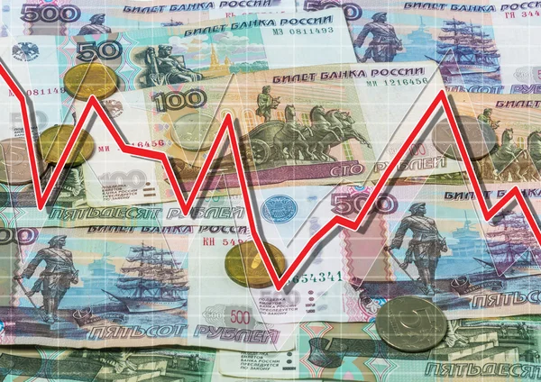 Rubles and descending graph