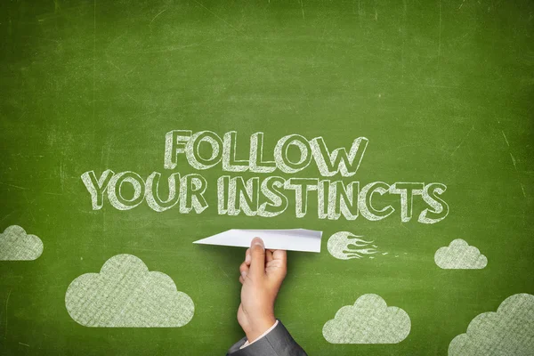 Follow your instincts concept