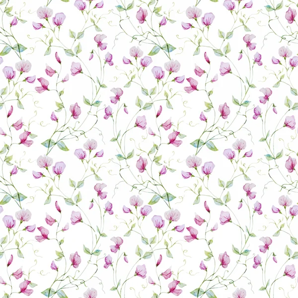 Watercolor flowers pattern