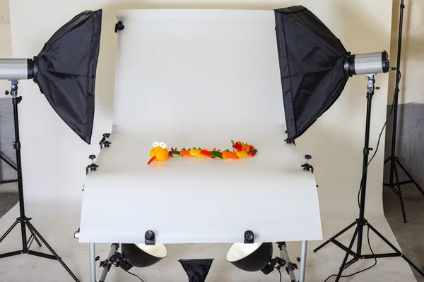 Photo table for product photography in a studio