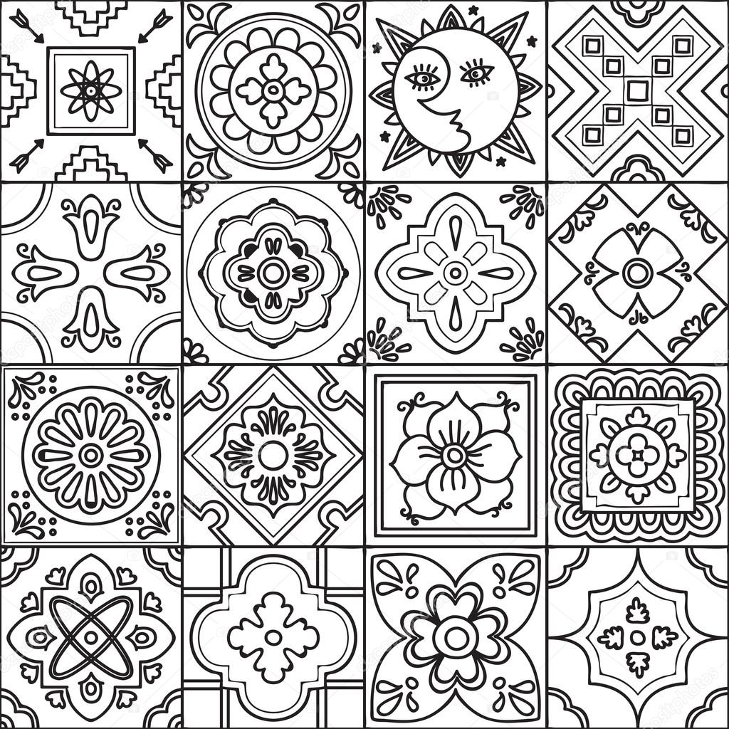 talavera tile coloring pages - photo #1