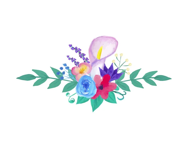 Watercolor flowers design