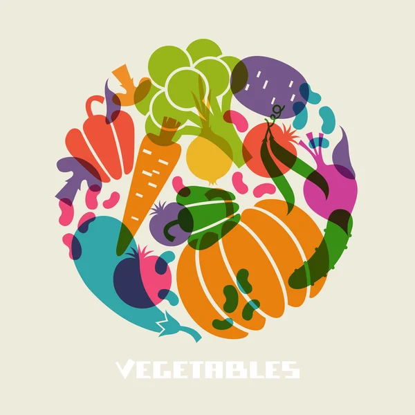 Circle vegetables icon