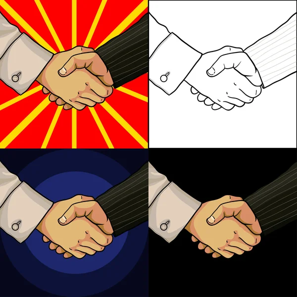 Business handshake hands of two men