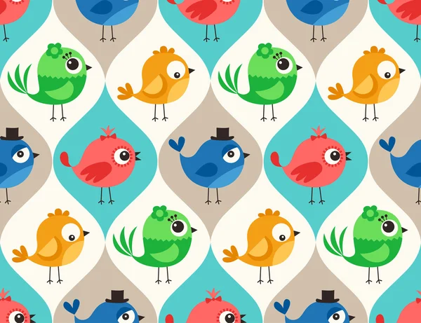 Cartoon birds pattern