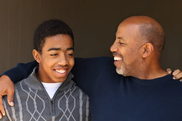 African American Father and son
