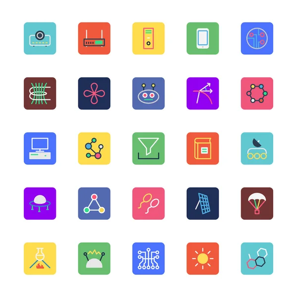 Science and Technology Colored Vector Icons 5