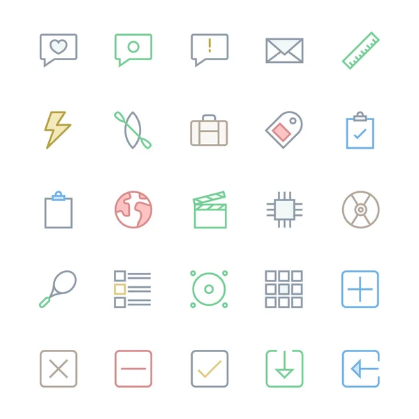 User Interface Colored Line Vector Icons 6