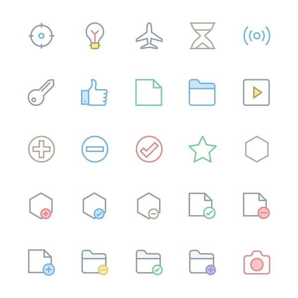 User Interface Colored Line Vector Icons 4