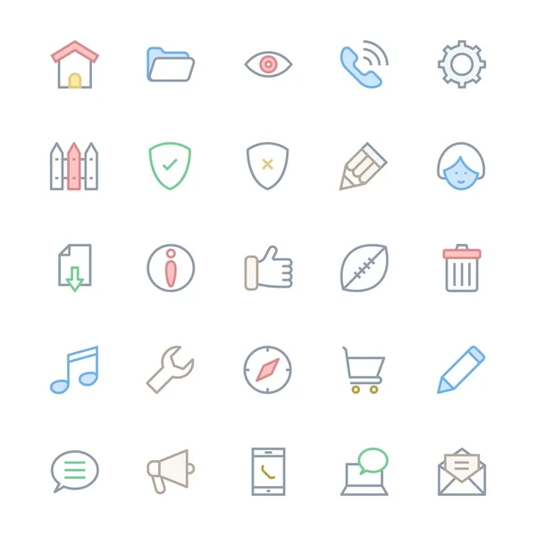User Interface Colored Line Vector Icons 2