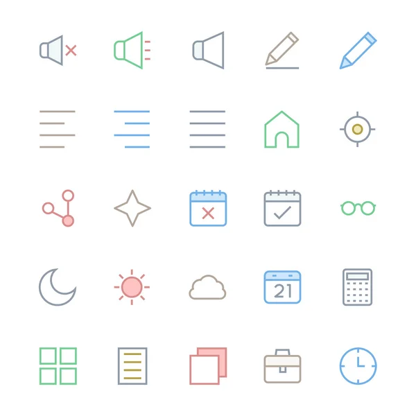 User Interface Colored Line Vector Icons 8