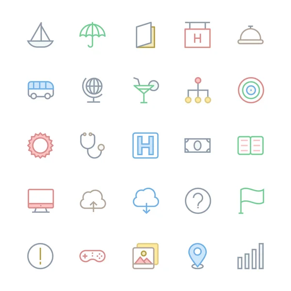 User Interface Colored Line Vector Icons 9