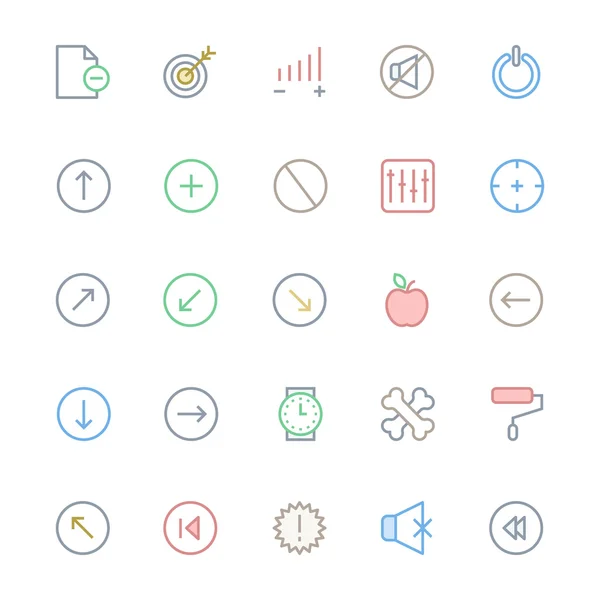 User Interface Colored Line Vector Icons 11