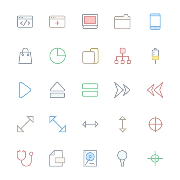 User Interface Colored Line Vector Icons 19