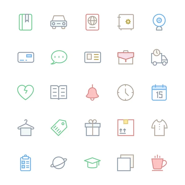 User Interface Colored Line Vector Icons 17