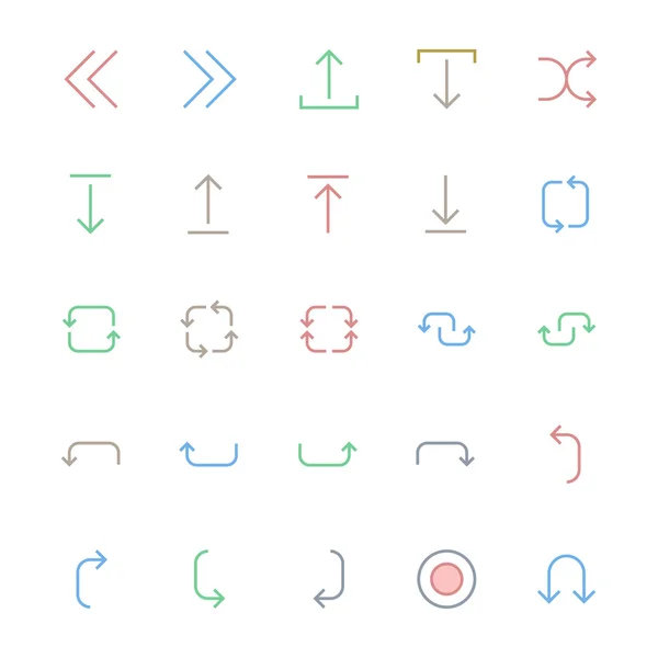 User Interface Colored Line Vector Icons 24