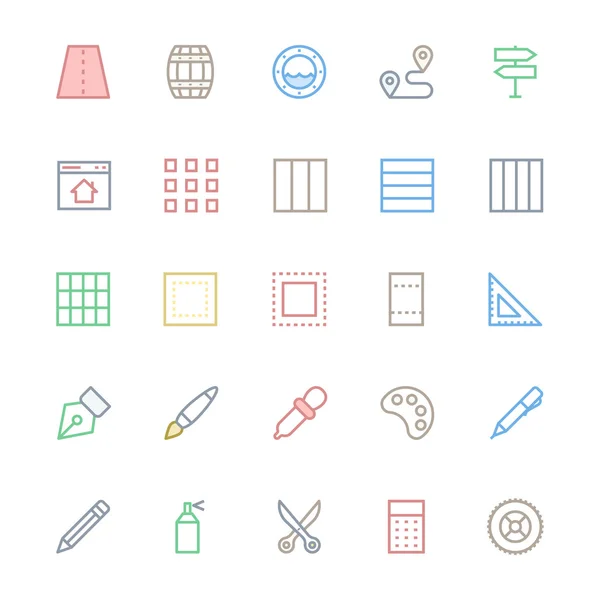 User Interface Colored Line Vector Icons 27