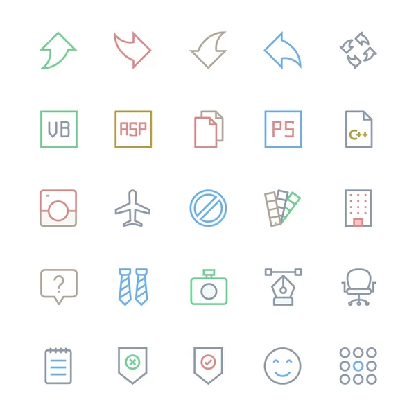 User Interface Colored Line Vector Icons 33
