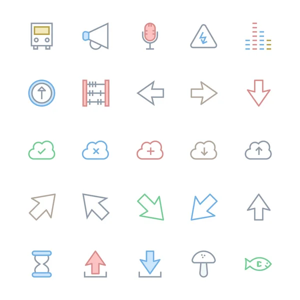 User Interface Colored Line Vector Icons 35