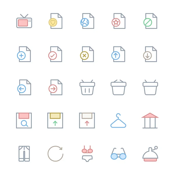 User Interface Colored Line Vector Icons 36