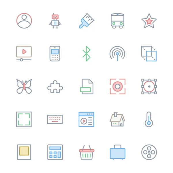User Interface Colored Line Vector Icons 34
