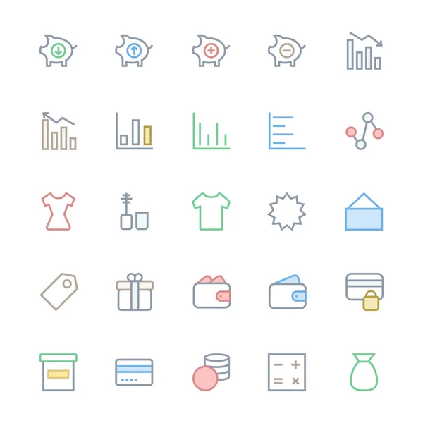 User Interface Colored Line Vector Icons 37