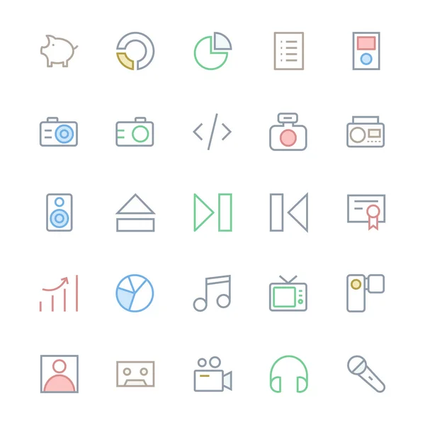 User Interface Colored Line Vector Icons 38