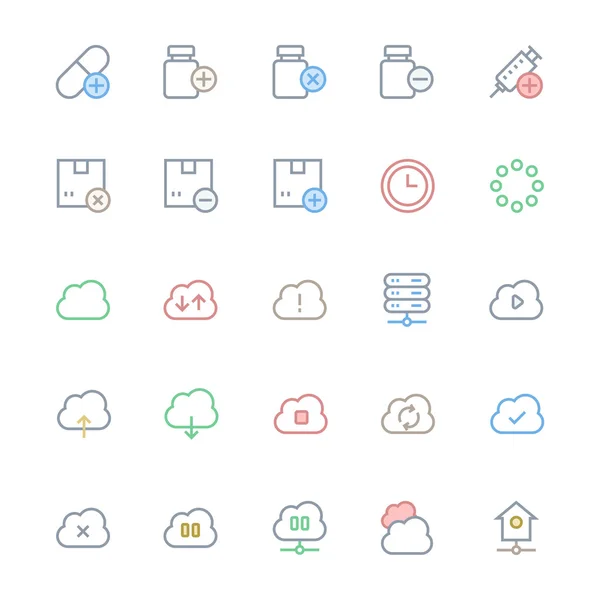 User Interface Colored Line Vector Icons 55