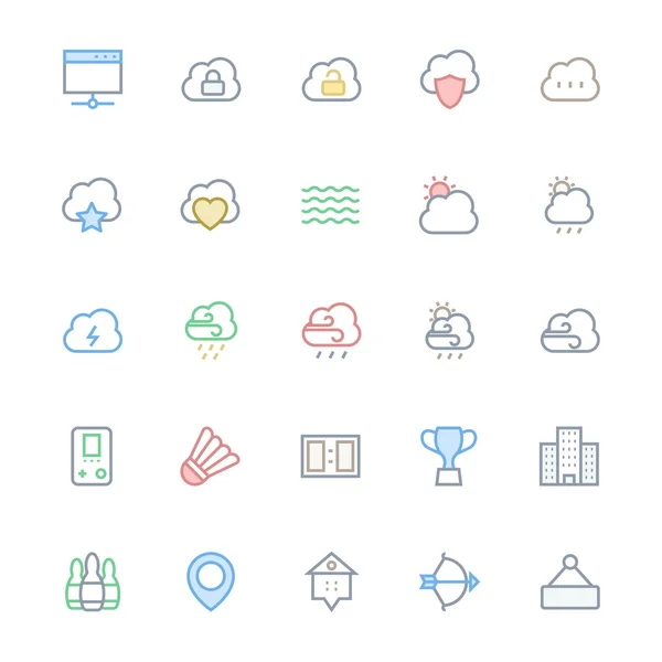 User Interface Colored Line Vector Icons 56