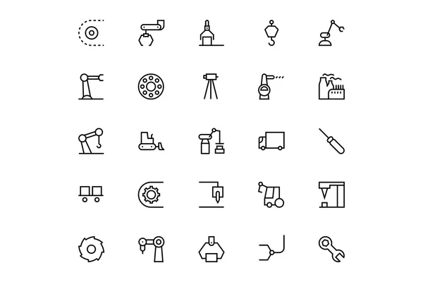 Industrial Processes Vector Line Icons 4