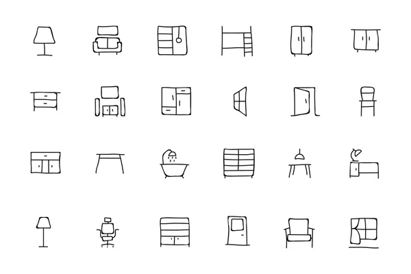 Furniture Hand Drawn Vector Icons 2