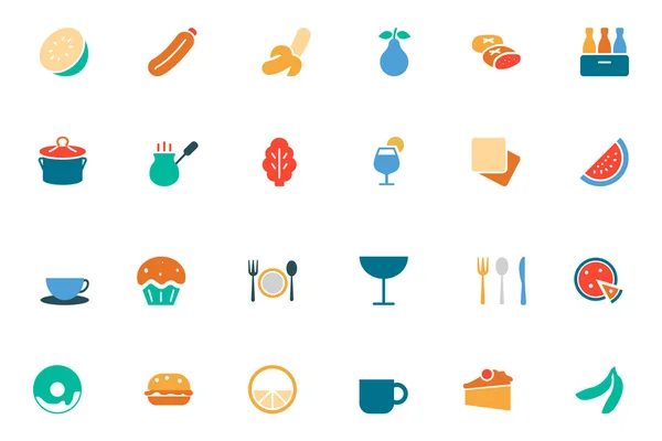 Food and Drinks Vector Colored Icons 13