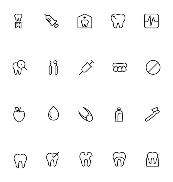 Dental Line Vector Icons 2