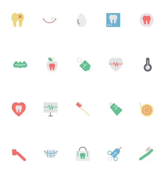 Dental Colored Vector Icons 4