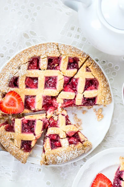 Apple, Strawberry and Blackberry Lattice Pie