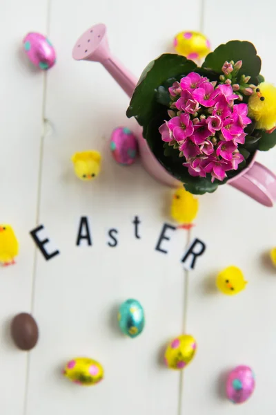 Easter Letters, Flowers and Chocolate Eggs