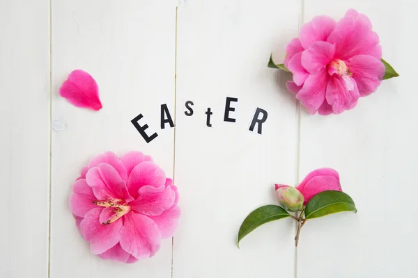 Easter Letters and Flowers of Camellia