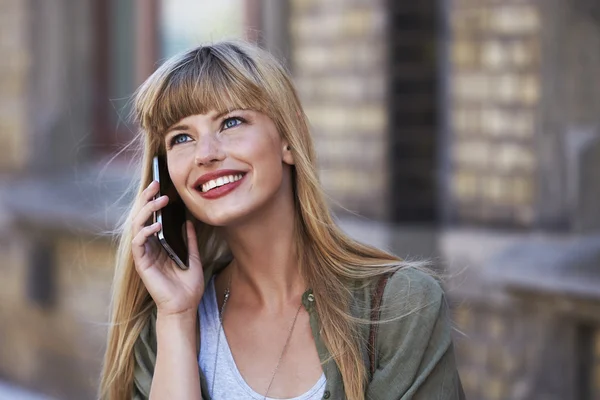 Woman talking on cell phone