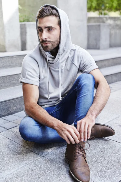 Pensive young man