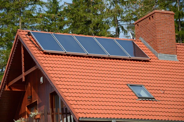 Solar panels on the roof