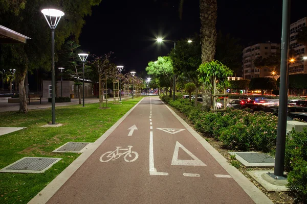 Night city Limassol, Cyprus island, Mediterranean Sea.