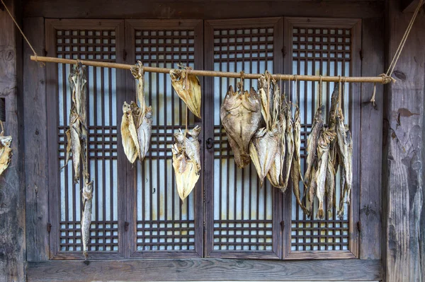 Dried fish at Dae Jang Geum Park or Korean Historical Drama in South Korea.