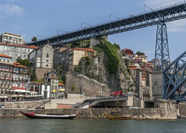 Portugal, Porto. The Luis I bridge  is a metal arch bridge