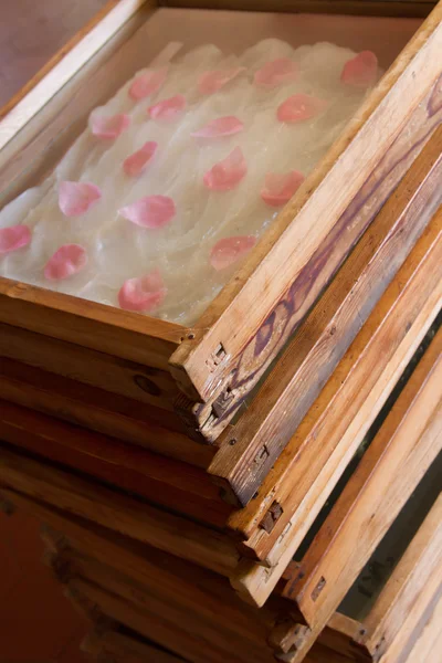 Wooden boxes for storage of dry flowers