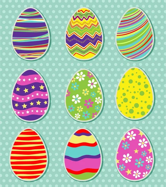 Set of easter eggs isolated
