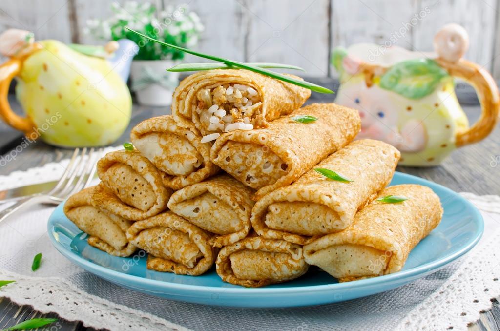 Блины фаршированные мясом и рисом рецепт пошагово Блины фаршированные мясом и рисом рецепт пошагово