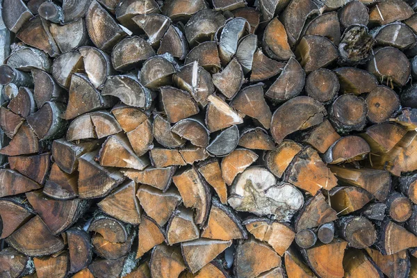 Stock of firewood at mountain guesthouse