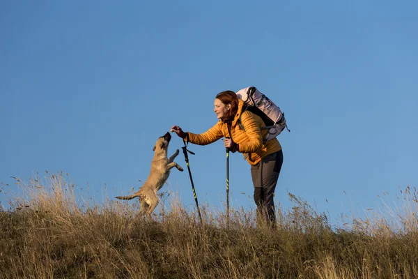 Hiker and dog